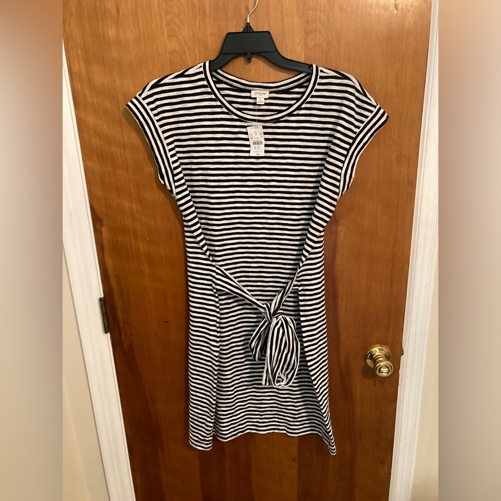 J.Crew Striped T-Shirt Dress // size Large